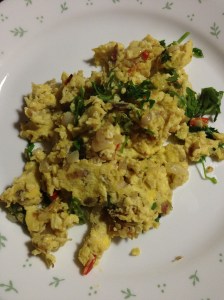Eggs with spices and herbs